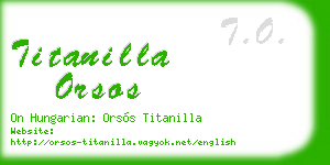 titanilla orsos business card
